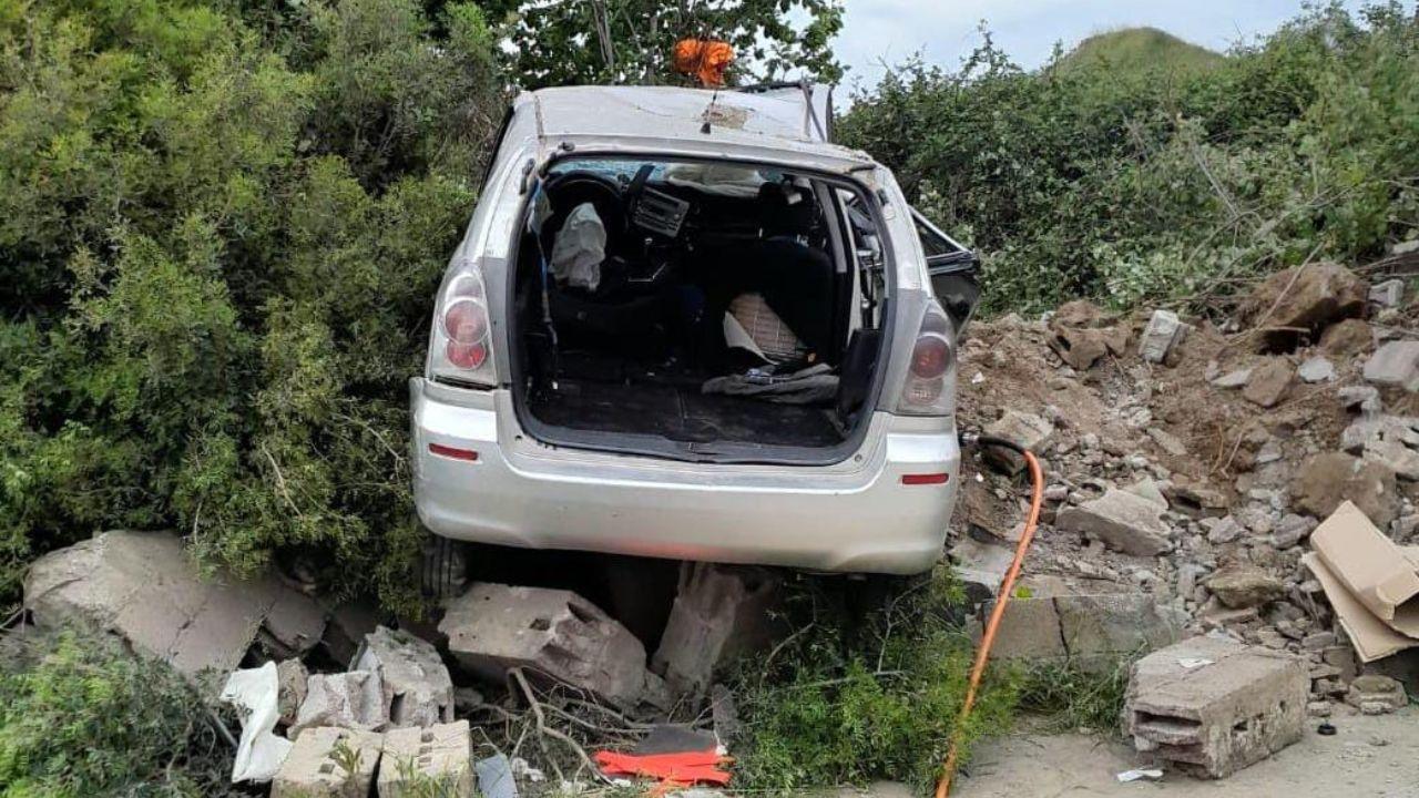 
	L'incidente (foto dei Vigili del fuoco)

