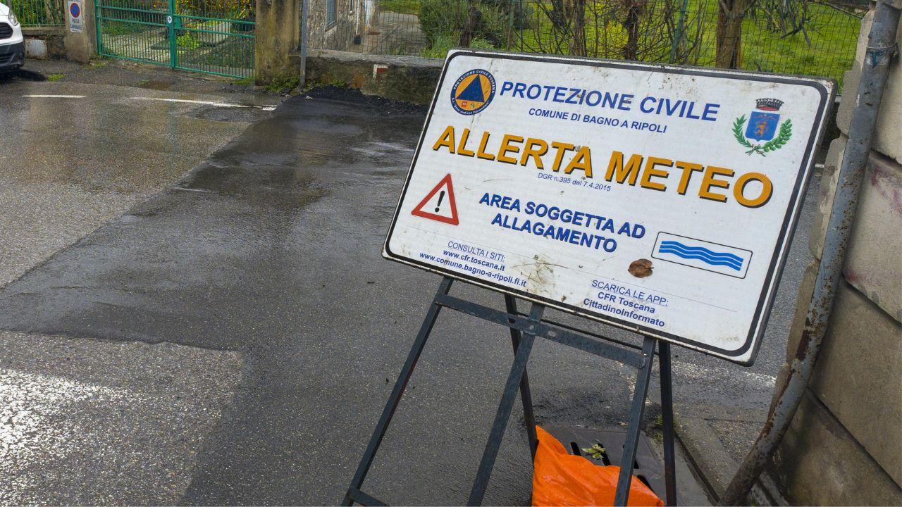 
	Un'immagine durante un'ondata di maltempo in Toscana

