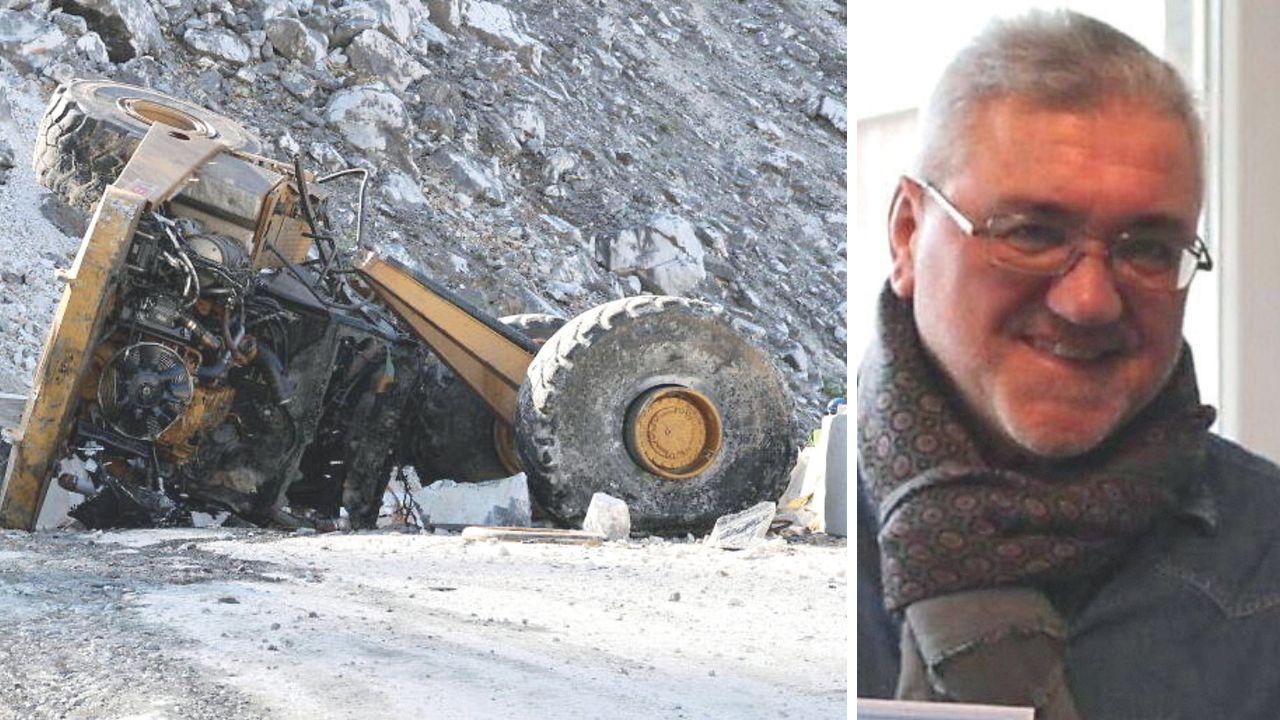 
	Il dumper precipitato e Paolo Lambruschi

