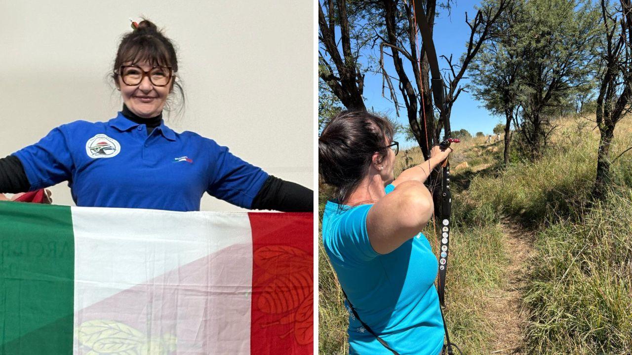 Alessandra Ingrasci con il Tricolore e durante una gara