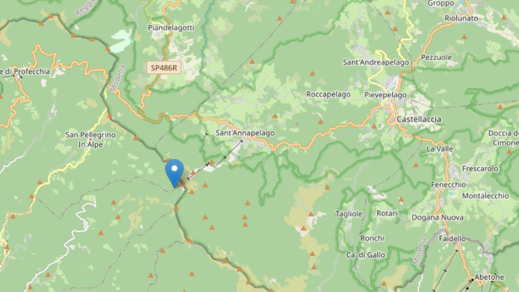 Lieve scossa di terremoto in Appennino, epicentro in Garfagnana: «Si è sentita bene»