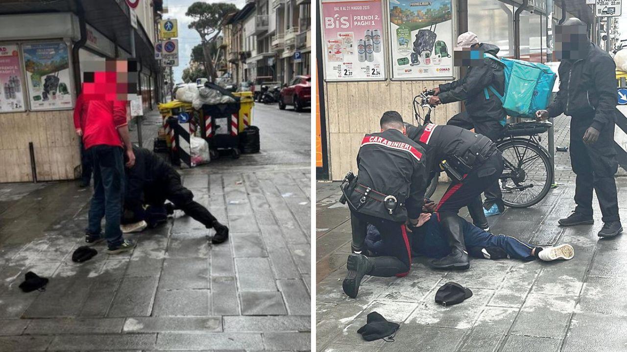 L'uomo bloccato dopo la rapina
