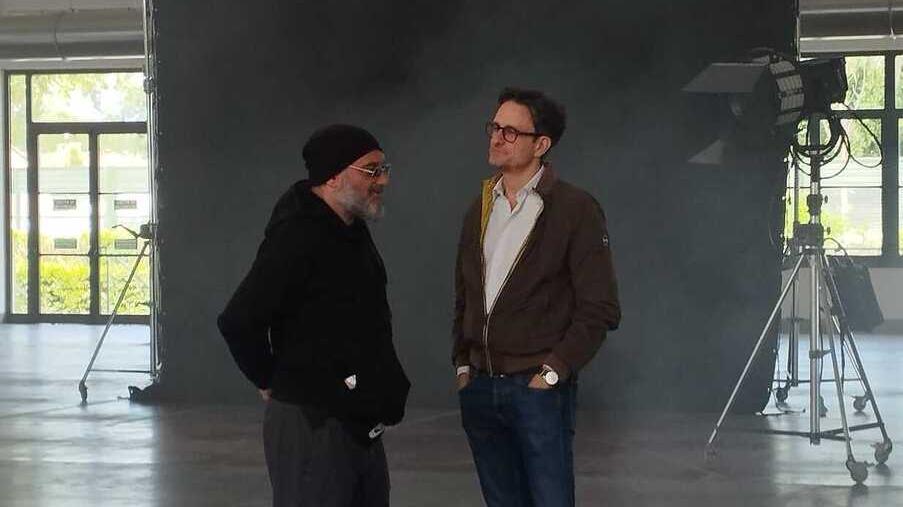 A sinistra l'artista Simone Bianchi con il direttore di Lucca Comics & Games Emanuele Vietina