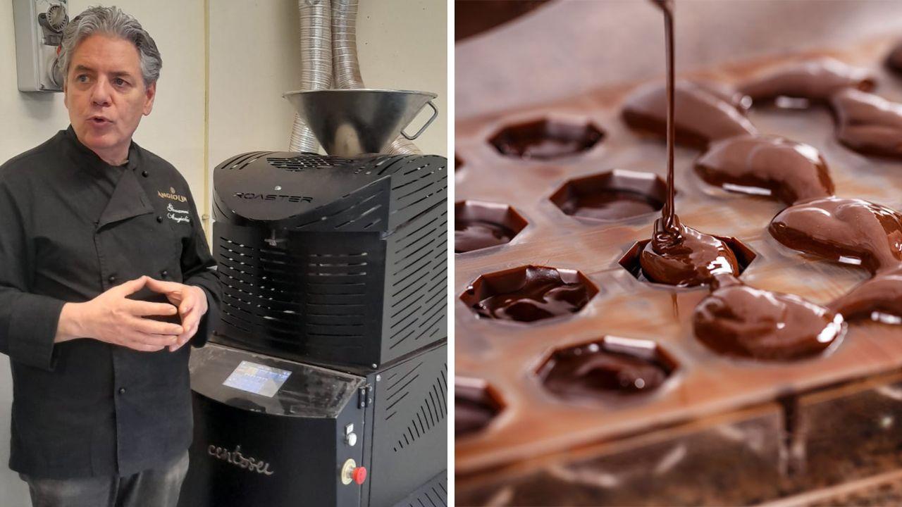 Giovanni Angiolini nel suo laboratorio