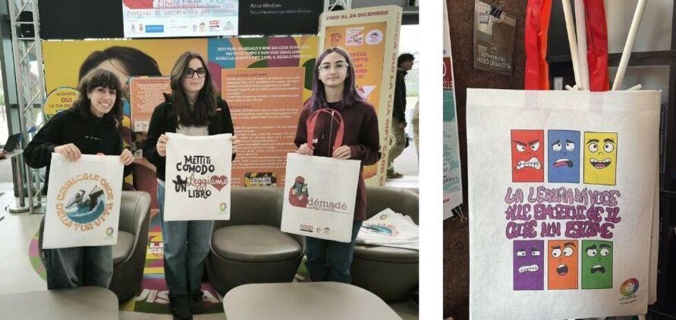 Livorno, al festival di letteratura per ragazzi le borsine che invitano a leggere: sono creazioni del Cecioni<br type="_moz" />
