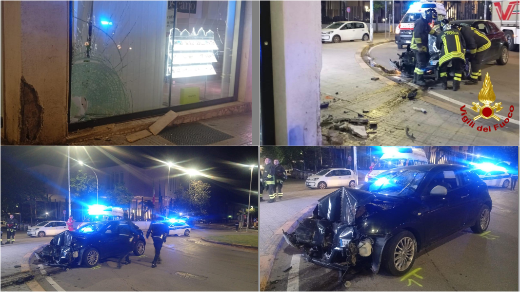 Perde il controllo dell’auto e sfonda la vetrina di un negozio