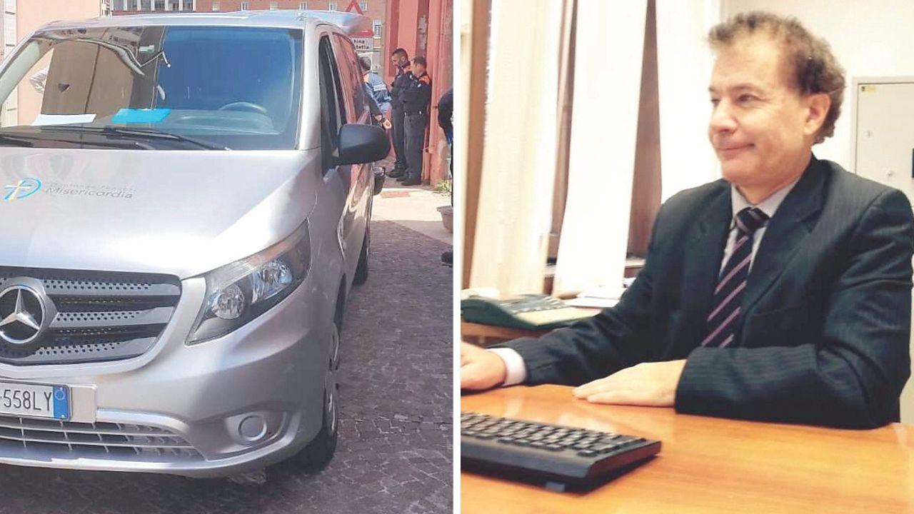 Il luogo della tragedia e l'ex bancario