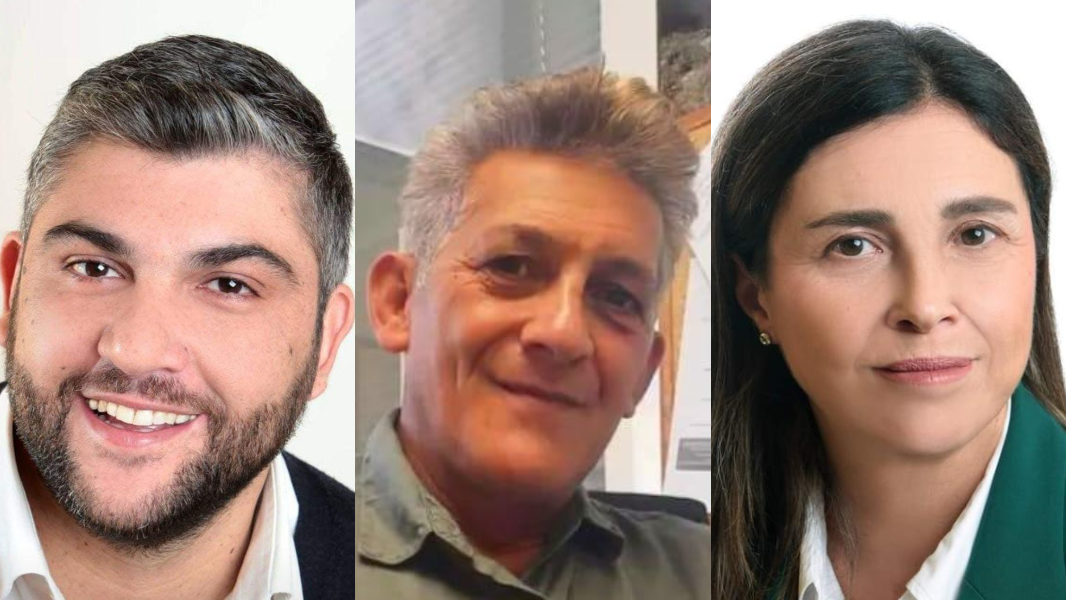 
	I candidati Alessio Marotto, Raimondo Sanna e Paola Ugas

