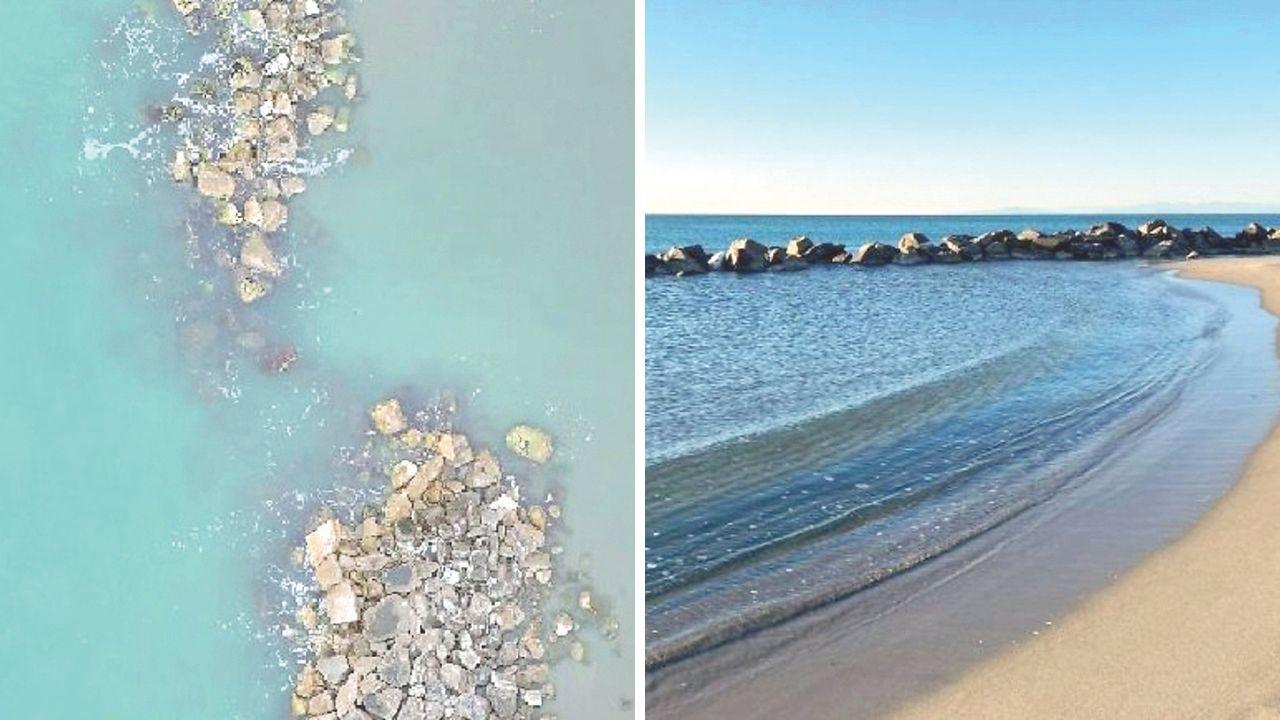 
	Due scorci dell&rsquo;area di costa oggetto dell&rsquo;intervento

