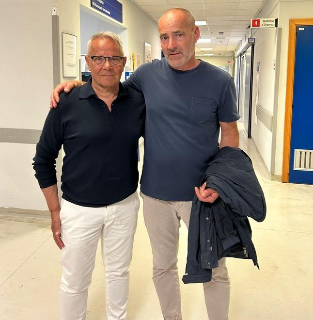 Il consigliere, a destra, insieme al dirigente lombardo