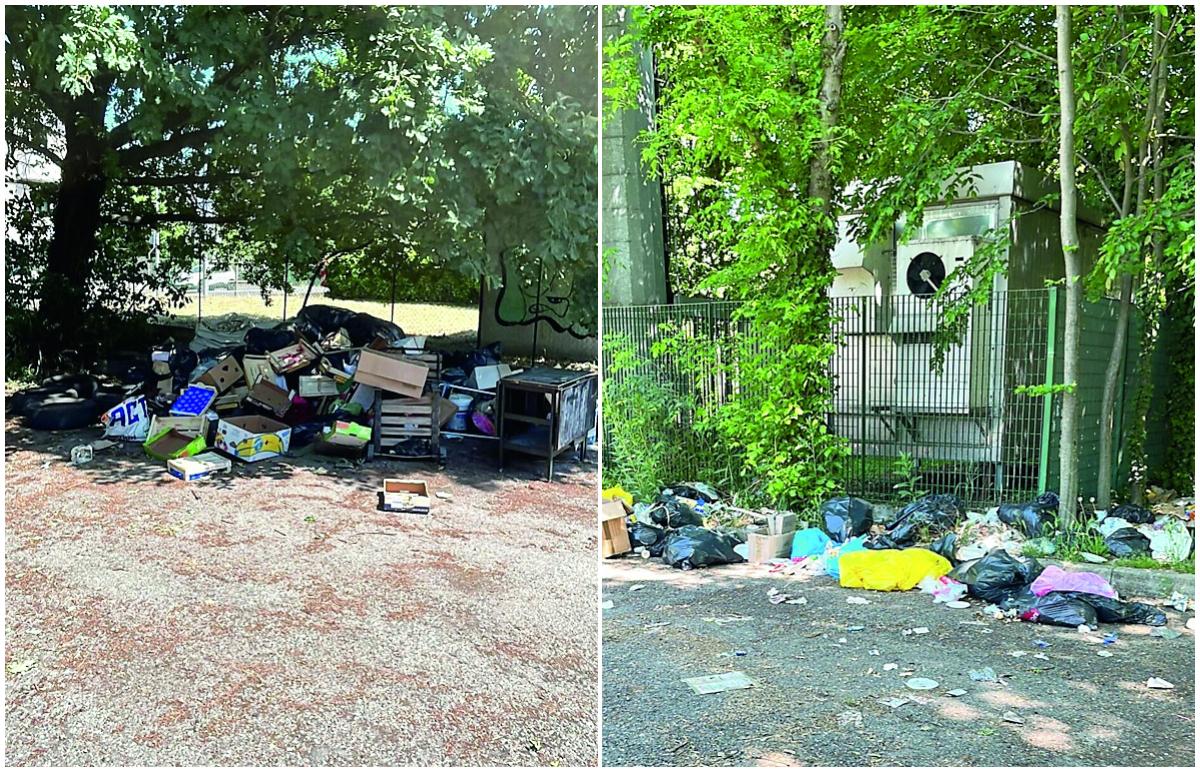 Protesta alla polisportiva Saliceta: «Ogni giorno invasi dai rifiuti»