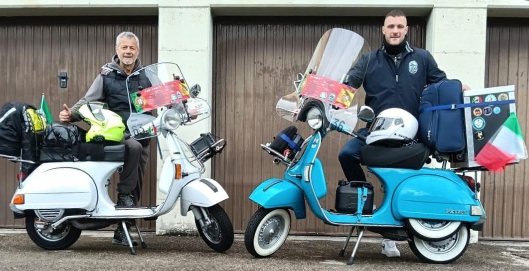 Padre e figlio da Montecavolo a Gijón: 4.600 chilometri per il raduno Vespa