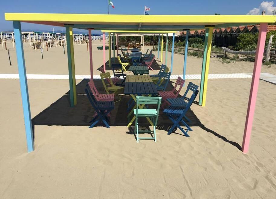 La spiaggia comunale attrezzata Le Boe