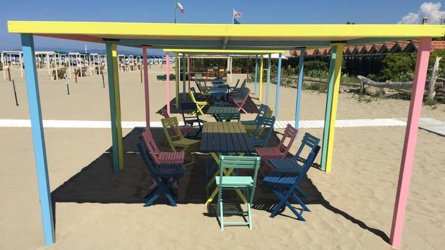 La spiaggia comunale attrezzata Le Boe