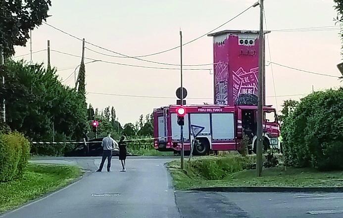 
	L'incidente (foto Gianluca Vecchi)

