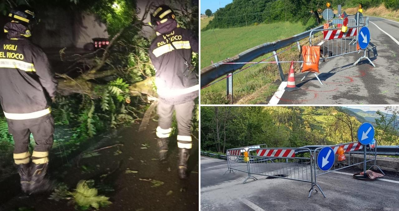 
	Un intervento dei vigili del fuoco a Carpi e le due strade danneggiate


