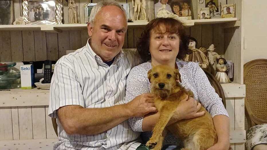 Narciso Benedetti e Caterina Bonuccelli con la loro amata Zoe finalmente a casa