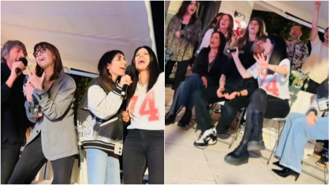 Alla sua festa di compleanno Laura Pausini duetta con Giorgia e Paola Cortellesi – VIDEO