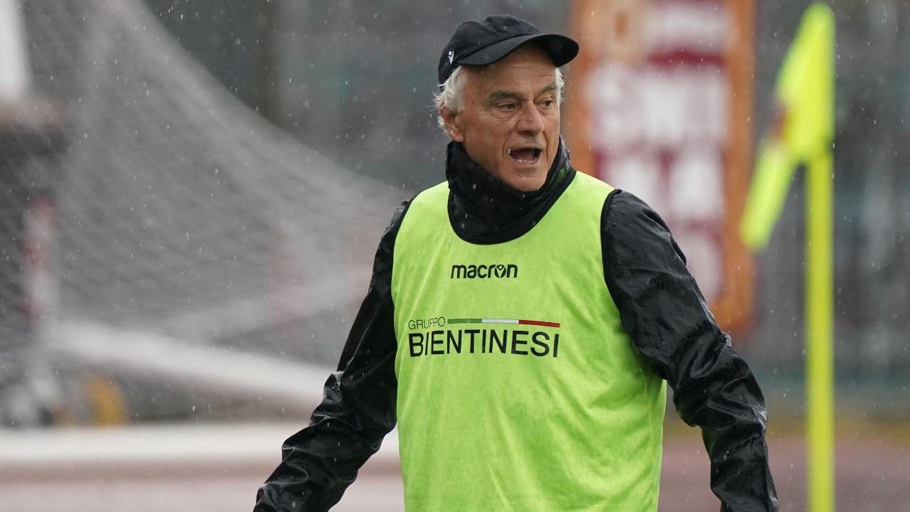 
	Il tecnico del Livorno Paolo Indiani (Foto Stick)


