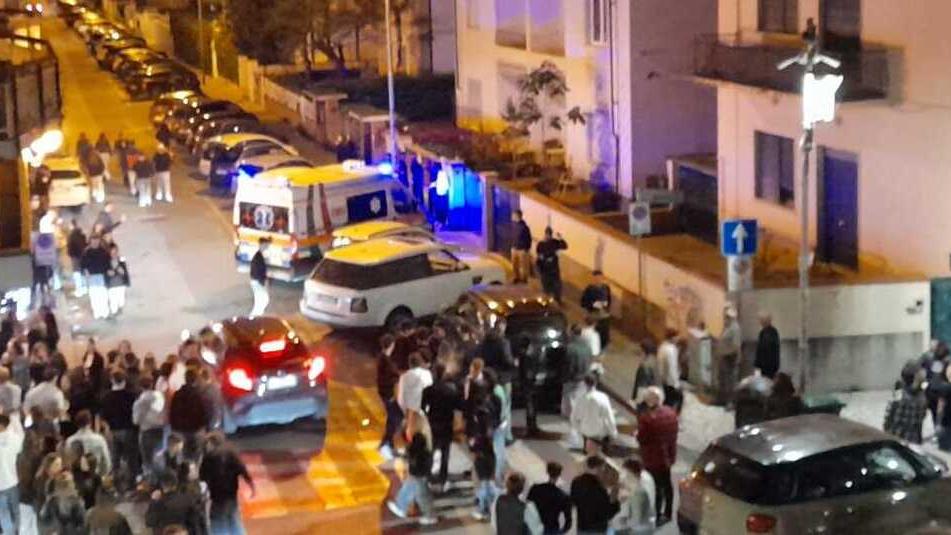 L'ambulanza in via Rinchiosa