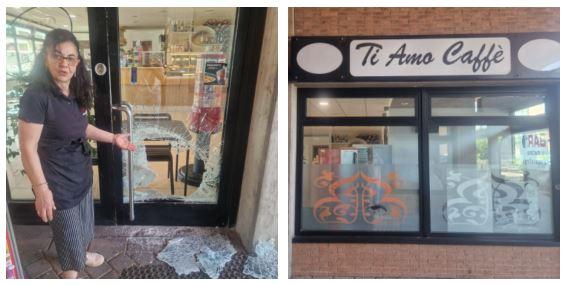 Furto al “Ti Amo Caffè”: ladro sfonda la vetrina e fugge in bici, ma lascia tracce di sangue