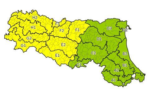 Allerta gialla per temporali anche nel Reggiano