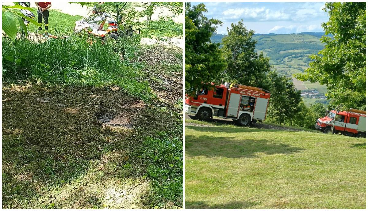 
	L'incidente &egrave; avvenuto in un giardino a Fanano

