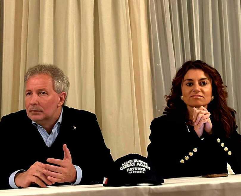 
	Il consigliere regionale della Lega Massimiliano Baldini e l'europarlamentare leghista Susanna Ceccardi

