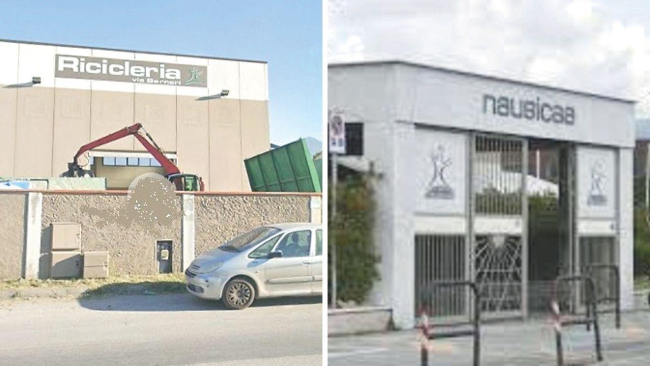 
	A sx la Ricicleria di via Bernieri, a dx&nbsp;la sede ex Nausicaa di viale Zaccagna

