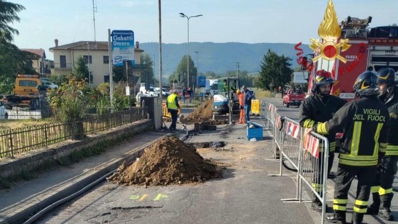 
	I vigili del fuoco sul posto

