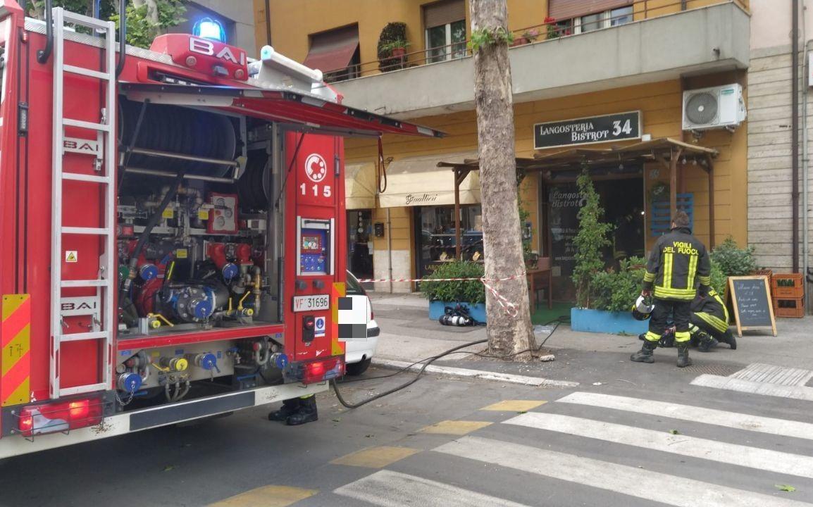 
	L'intervento dei vigili del fuoco


