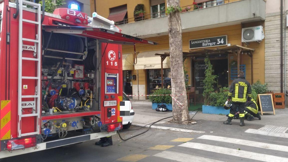 L'intervento dei vigili del fuoco