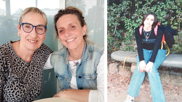 Nella foto a sinistra l’incontro fra le due donne e a destra Lisa Falleni