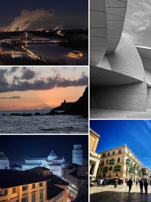 
	Scatti di viaggio di Francesco Viegi in alto&nbsp; a sinistra Edmonton subito sotto Piombino&nbsp; sotto ancora Pisa a destra in alto Doha&nbsp; a destra in basso La Valletta

