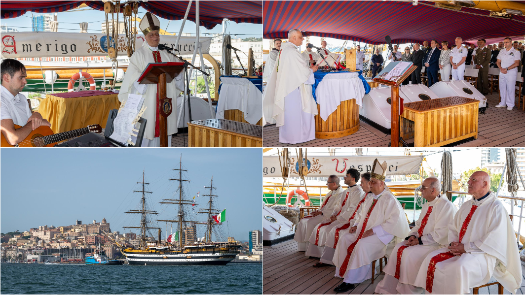 Sul Vespucci la prima messa di monsignor Saba come Ordinario Militare per l’Italia