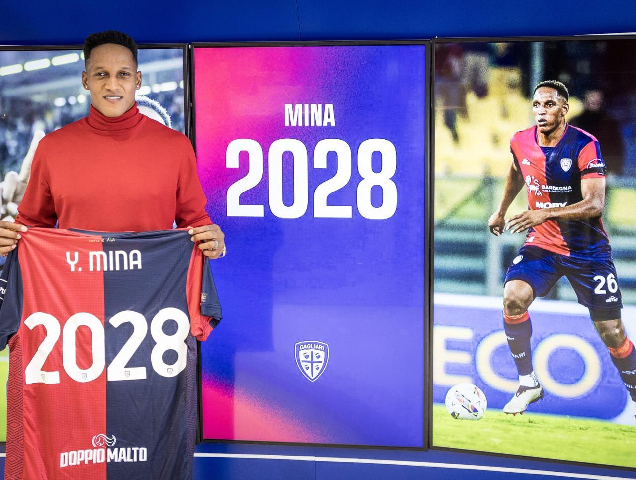 Il Cagliari e Yerry Mina insieme altre tre stagioni