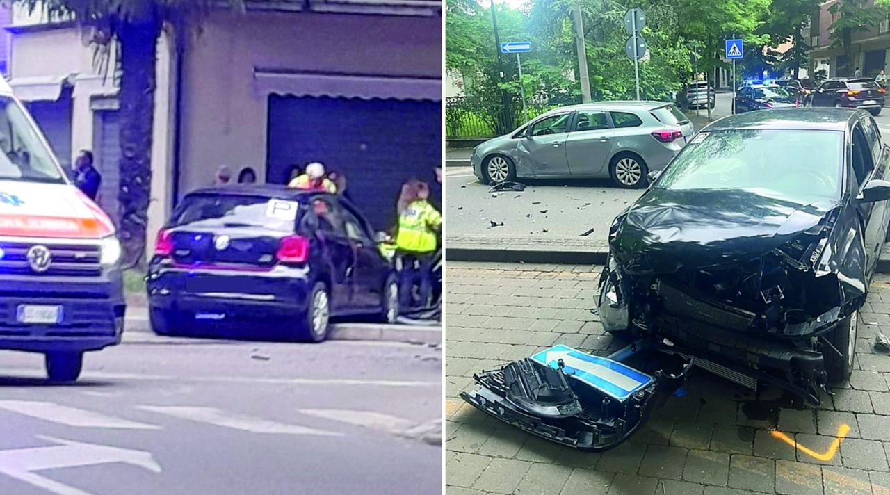 Paura a Vignola: incidente all’incrocio e l’auto piomba sulla ciclabile