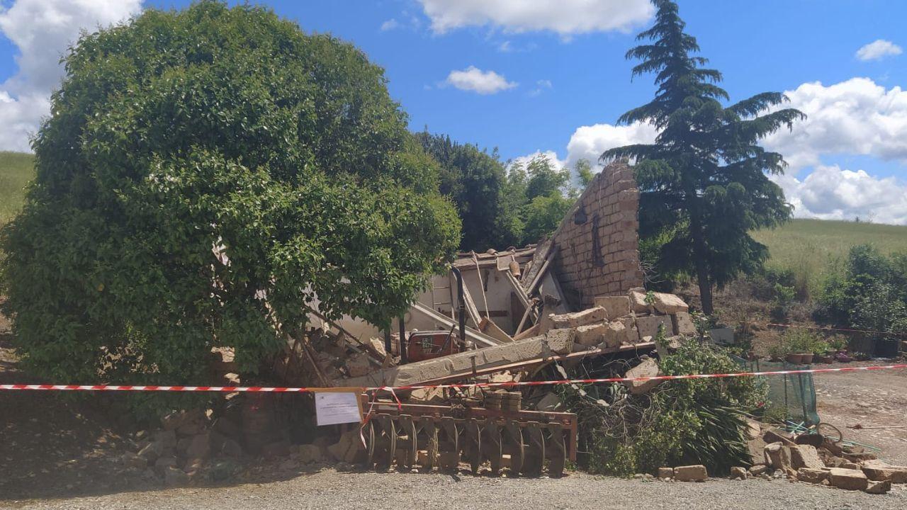 
	Il fabbricato crollato costato la vita al 41enne&nbsp;

