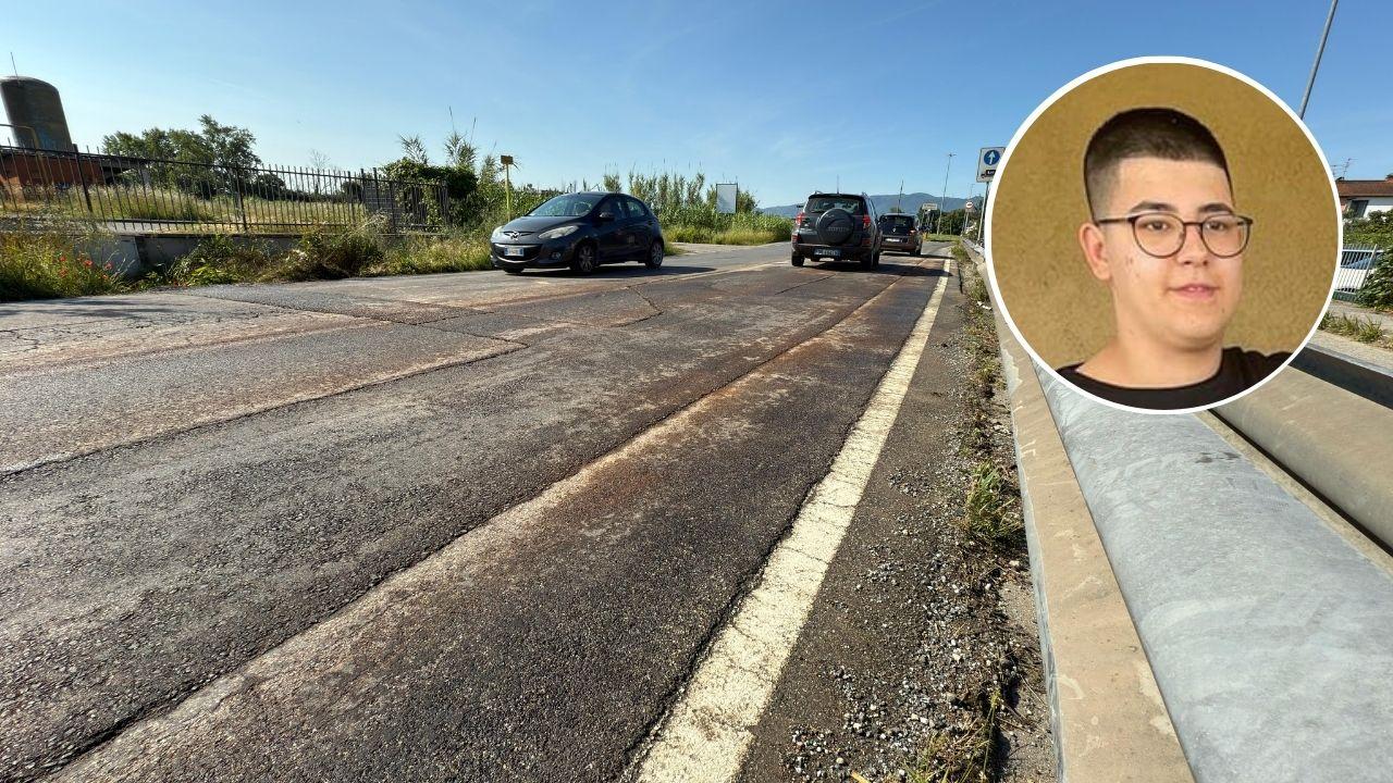 Dove è successo l'incidente (foto Nucci) e la vittima