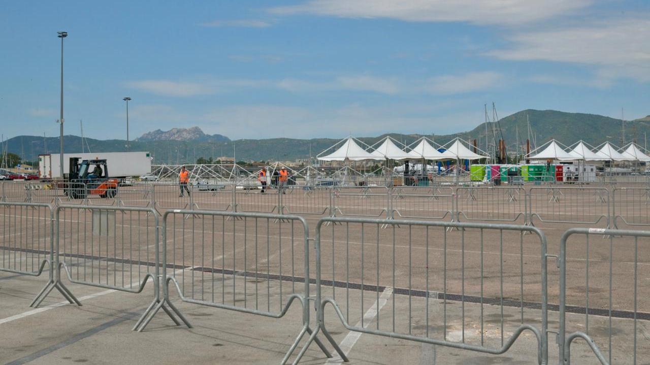 Il paddock in fase di allestimento (foto di Vanna Sanna)