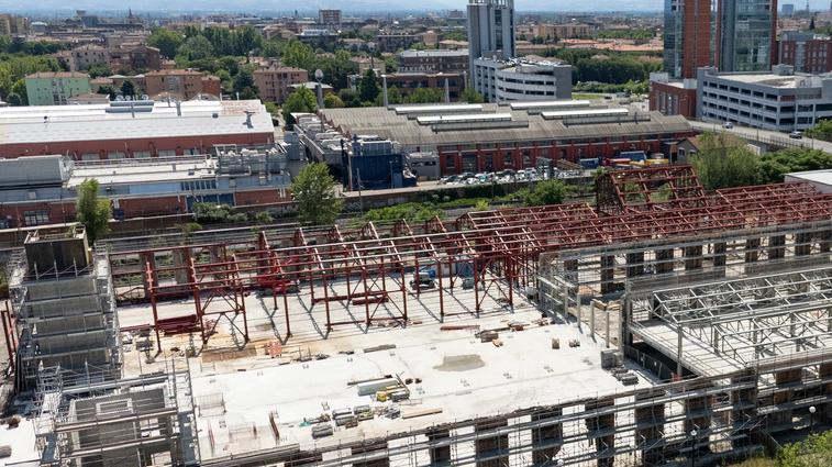 Una veduta dall'alto dell'ex Fonderie