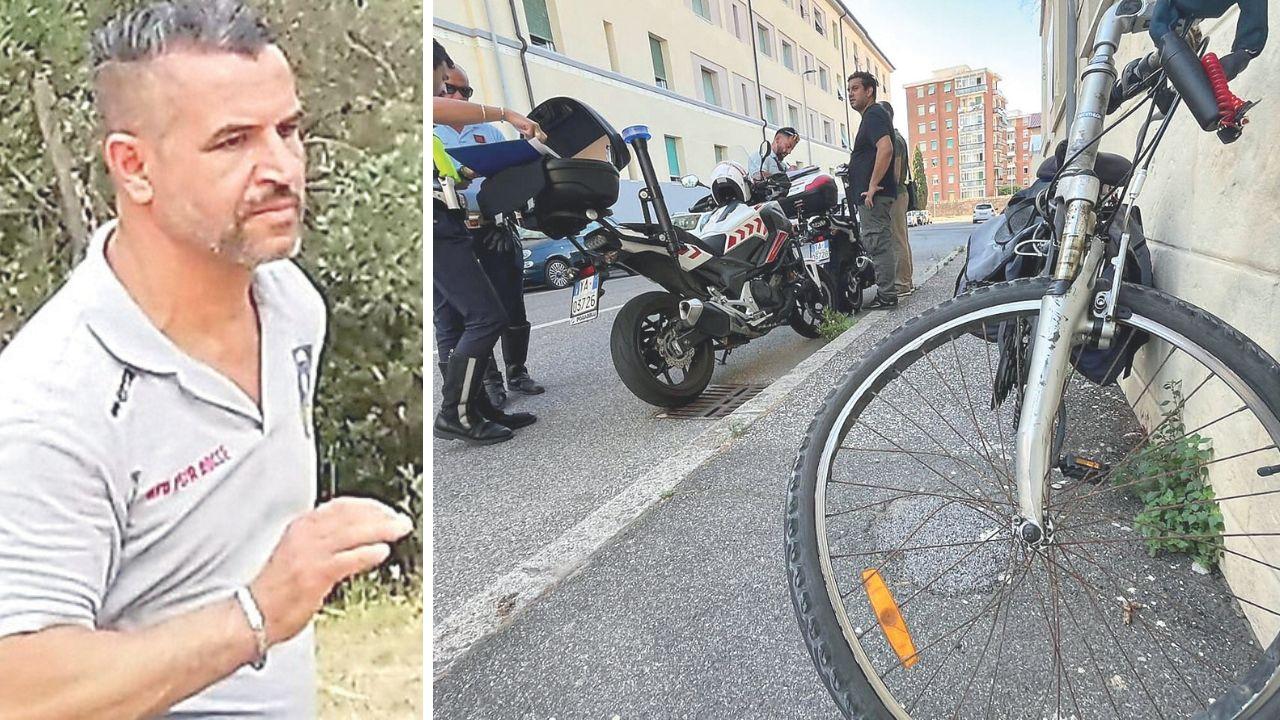 
	I rilievi della polizia municipale in via Mastacchi (foto Stick) e l&rsquo;imputato 56enne, Sami Amri

