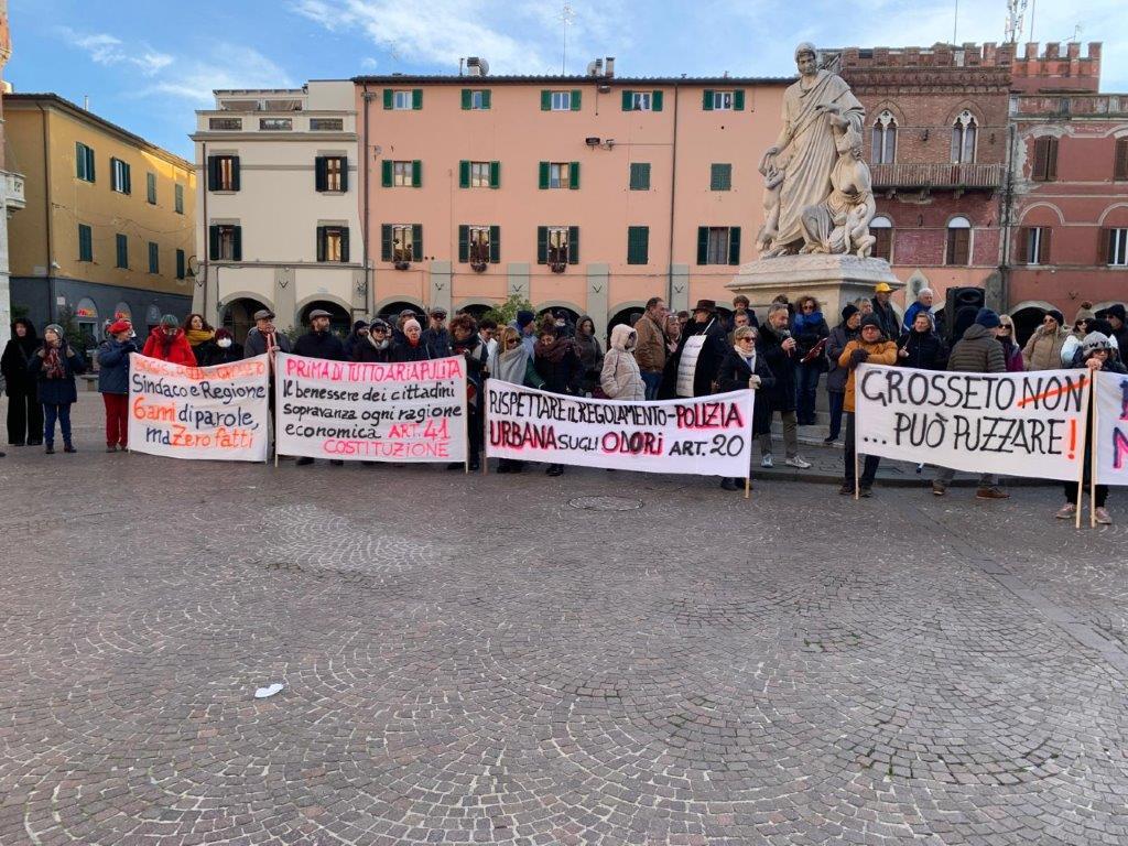 
	La manifestazione anti-maleodoranze dello scorso gennaio targata "Grosseto Aria Pulita"

