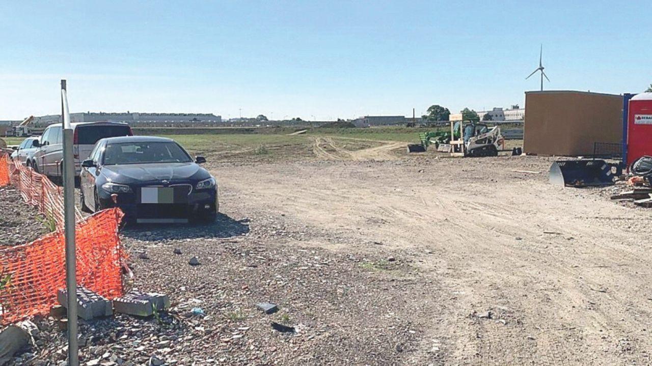 Il cantiere in via Maremmana