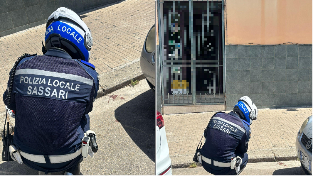 
	Il luogo dell'aggressione, tracce di sangue a terra (<em>foto Mauro Chessa)</em>

