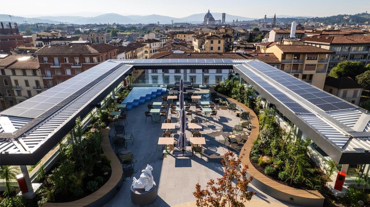La terrazza dell'hotel