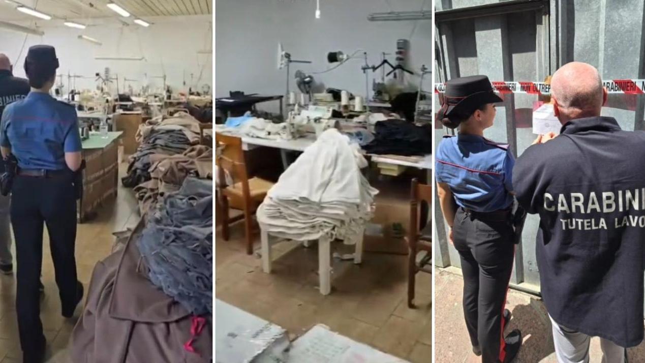 I controlli dei carabinieri e i sigilli al laboratorio
