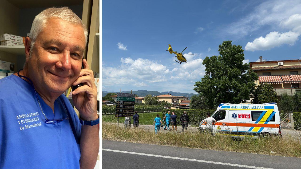 
	Marco Melosi e il luogo dell'aggressione ad Agliana

