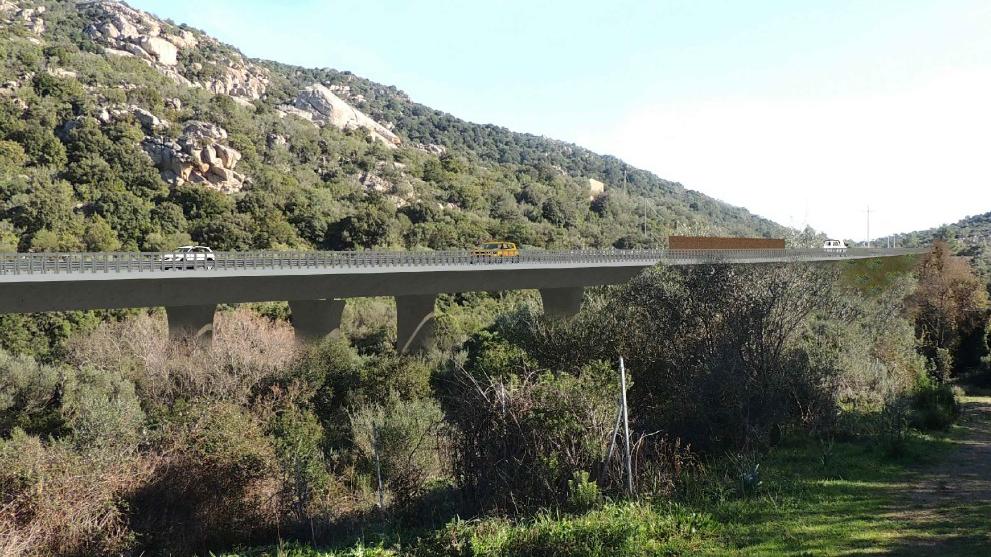 Il rendering di un tratto della futura strada