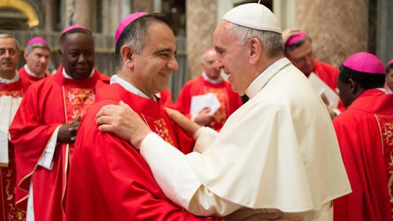 Il vescovo Erio e papa Francesco